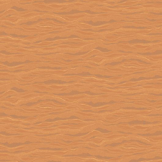 Флизелиновые обои Ripples (рябь) арт. QTR6 010 российского производства в виде неровных горизонтальных полос темно-оранжевого цвета